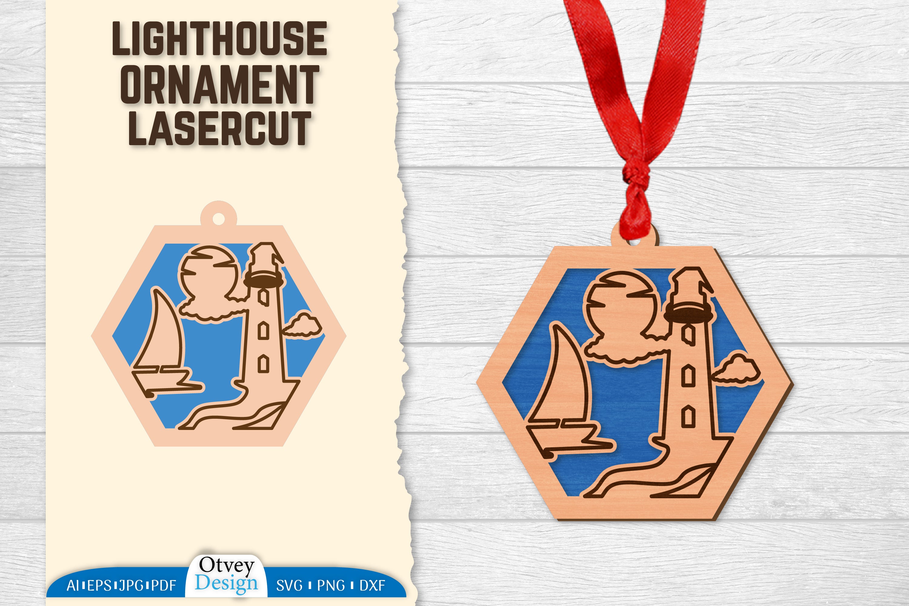 Lighthouse Lasercut Ornament SVG Bundle 40 - CraftNest - Digital Crafting and Art