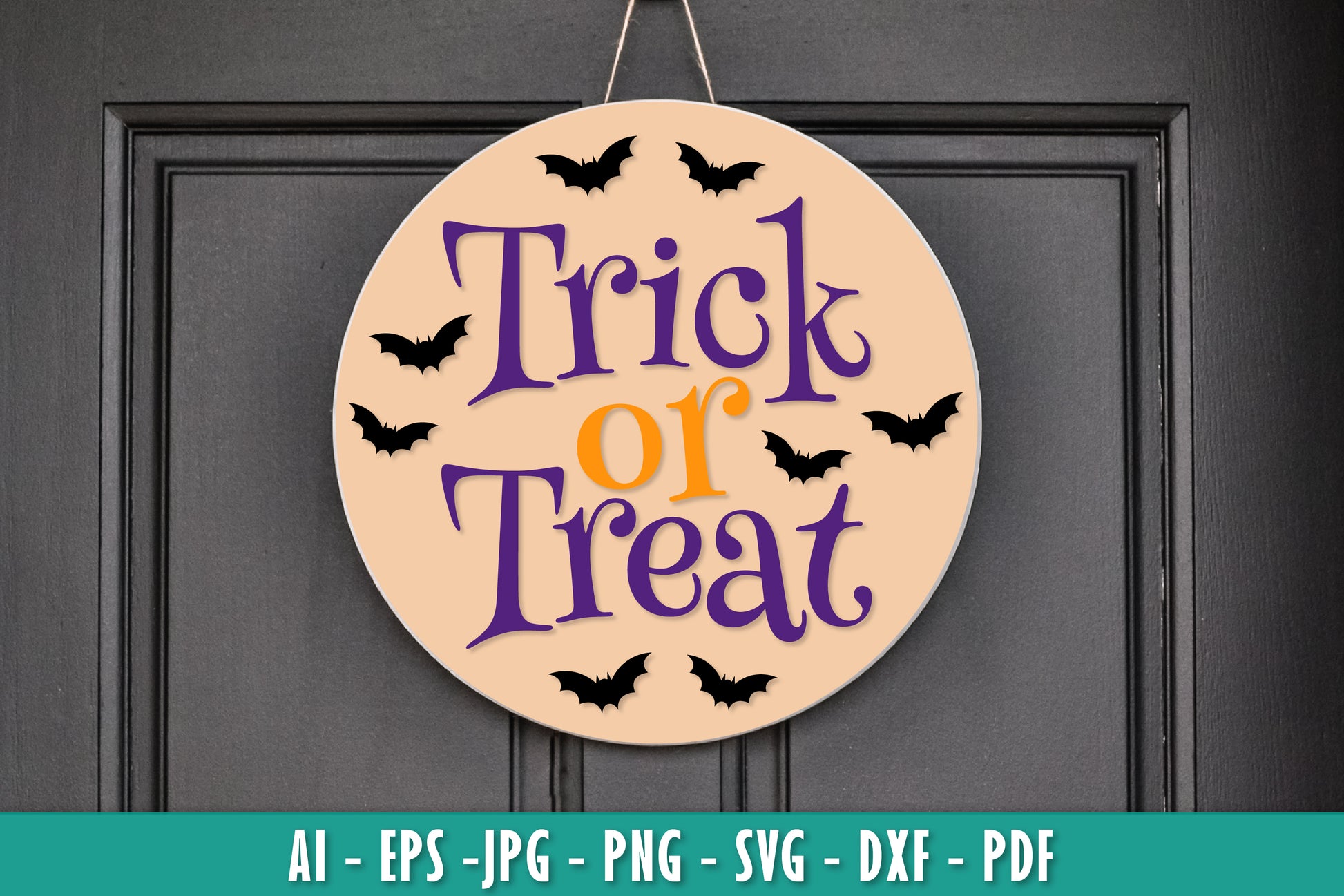 Halloween Round Wall Hanger Decoration SVG Bundle 4 - CraftNest - Digital Crafting and Art