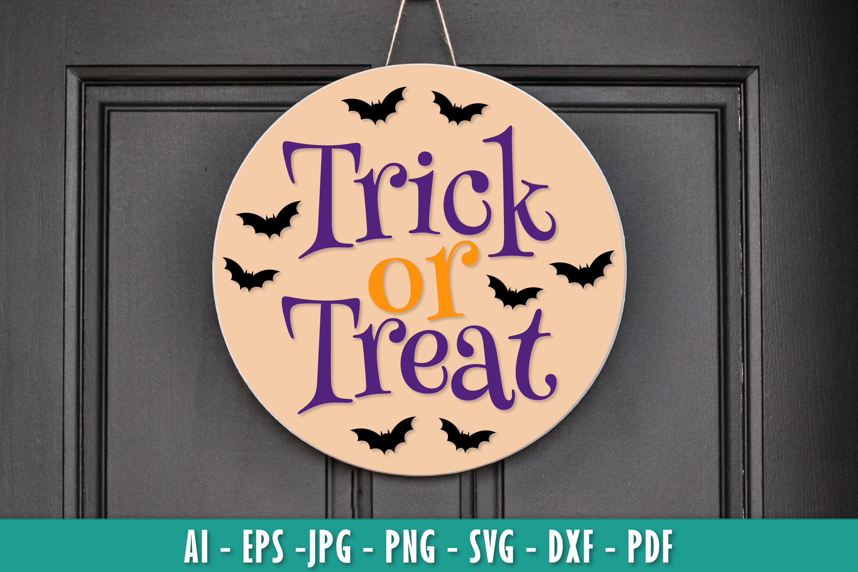 Halloween Round Wall Hanger Decoration SVG Bundle 4 - CraftNest - Digital Crafting and Art