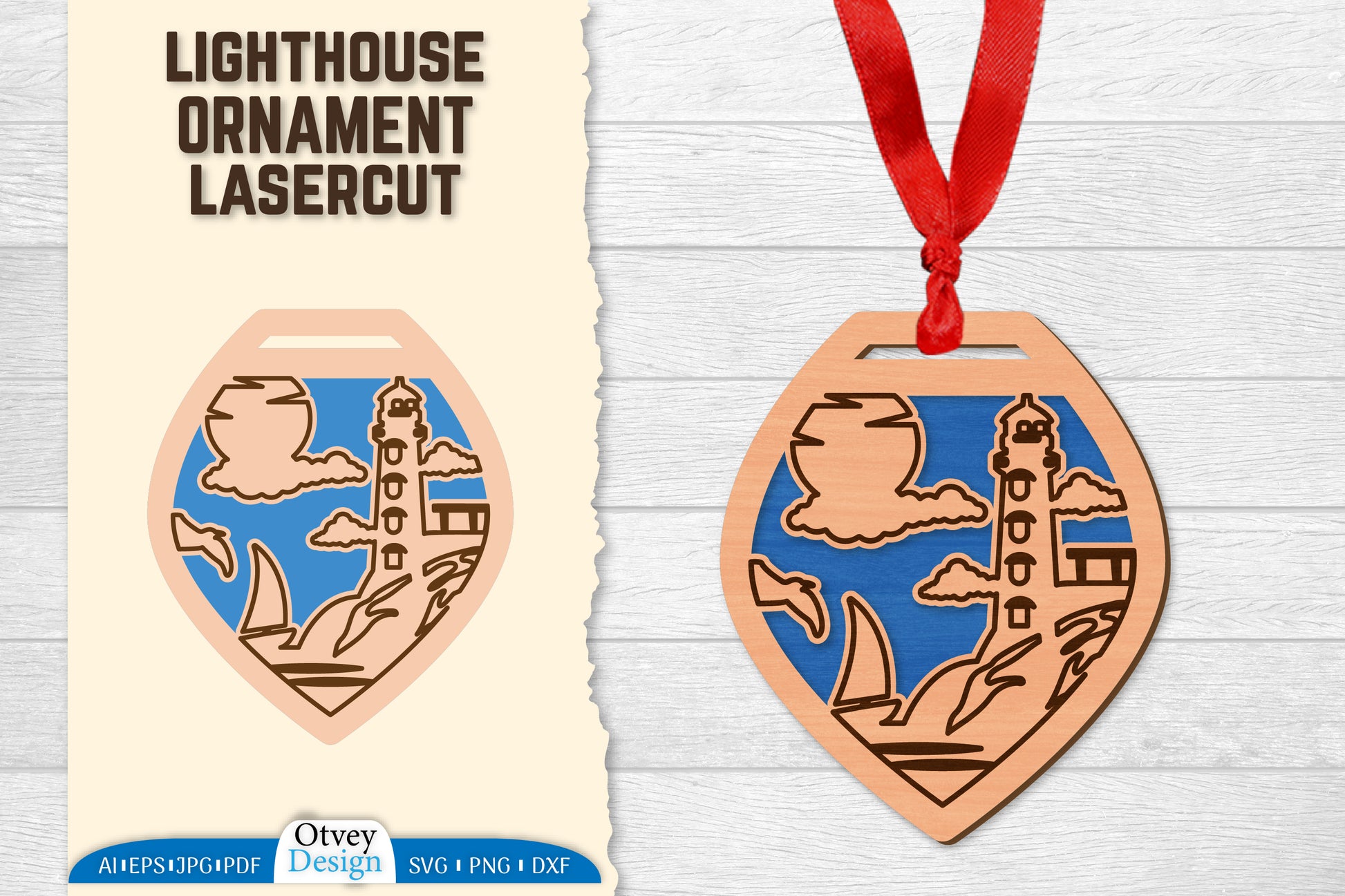 Lighthouse Lasercut Ornament SVG Bundle 78 - CraftNest - Digital Crafting and Art