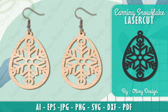 Snowflake Earring Lasercut SVG Bundle 52 - CraftNest - Digital Crafting and Art