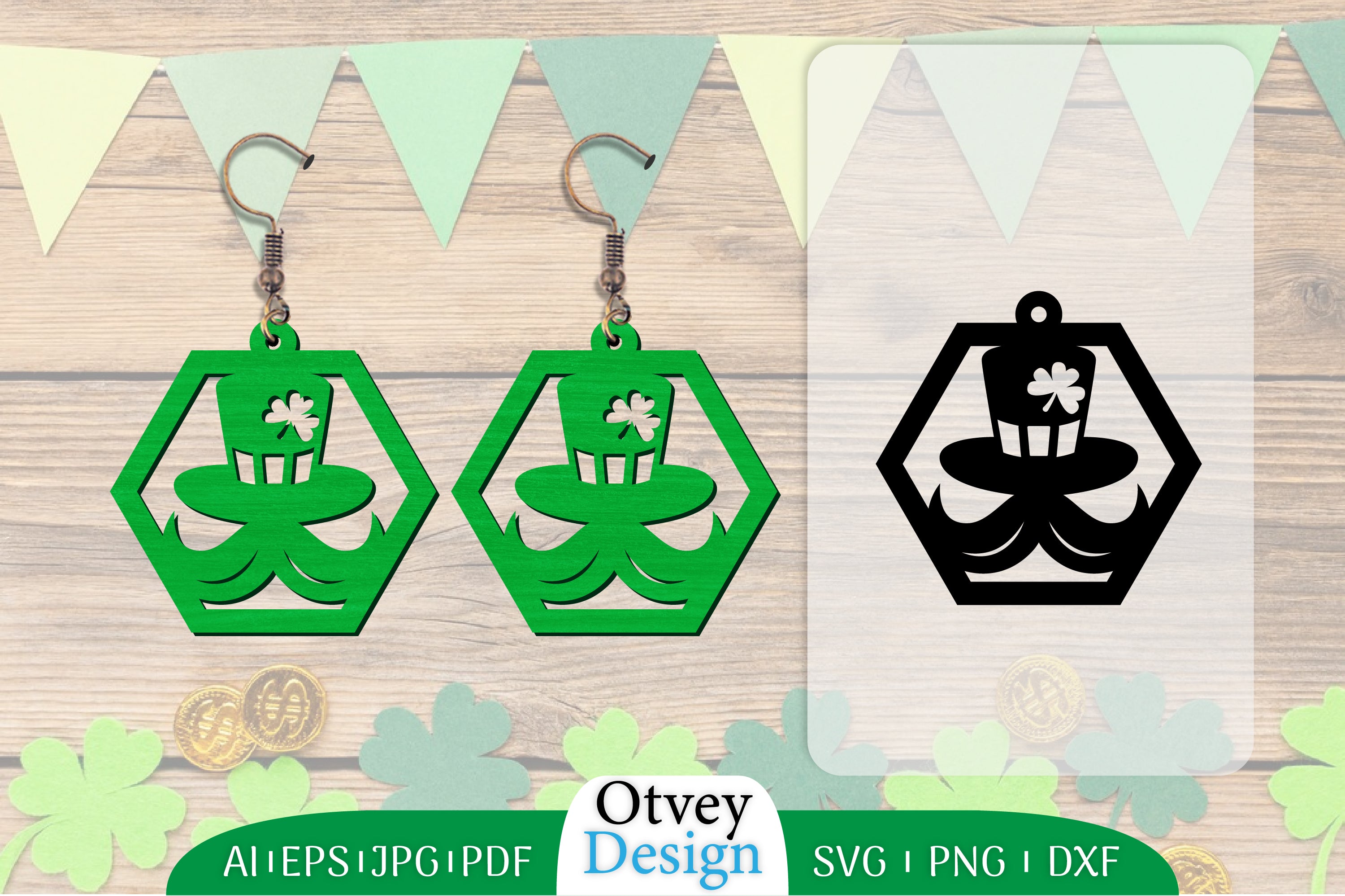 St Patrick's Day Earring Lasercut SVG Bundle 91 - CraftNest - Digital Crafting and Art