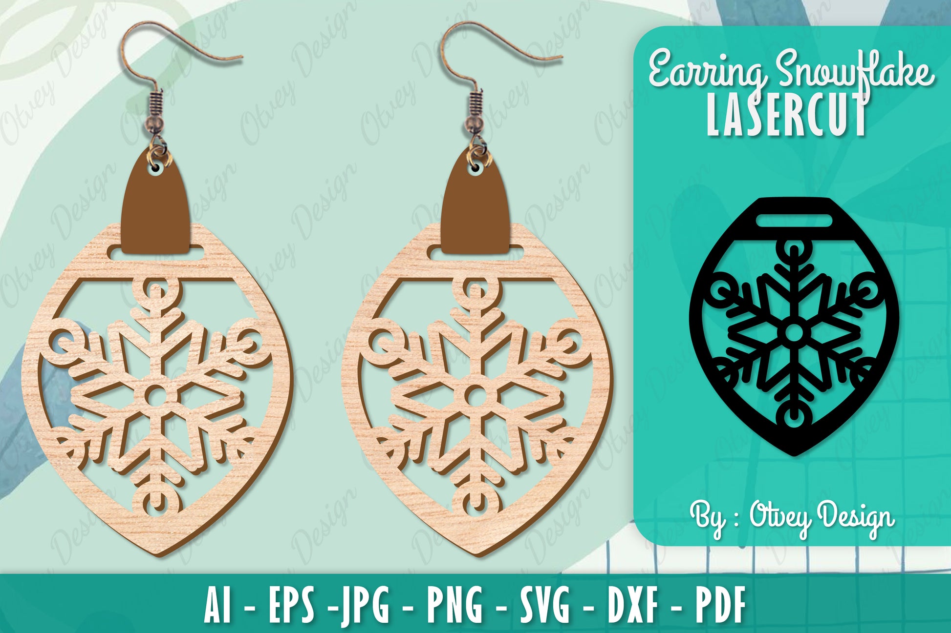 Snowflake Earring Lasercut SVG Bundle 148 - CraftNest - Digital Crafting and Art
