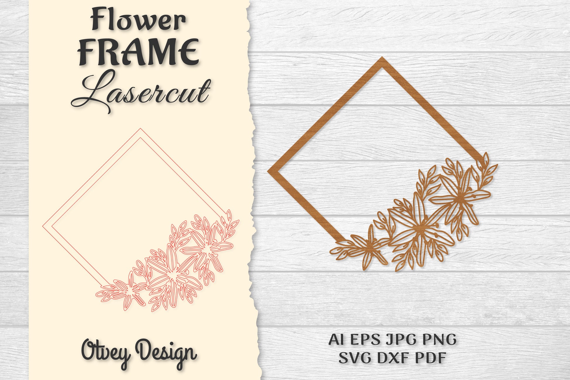 5 Frame Flower Lasercut SVG Bundle 12 - CraftNest - Digital Crafting and Art