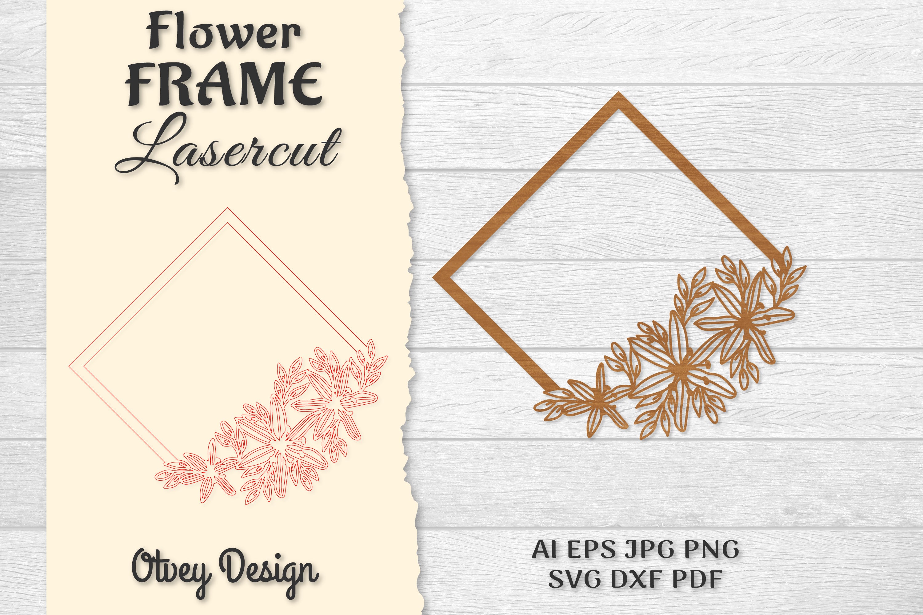 5 Frame Flower Lasercut SVG Bundle 12 - CraftNest - Digital Crafting and Art
