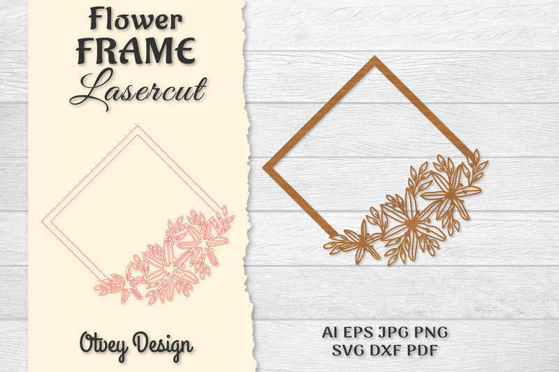5 Frame Flower Lasercut SVG Bundle 12 - CraftNest - Digital Crafting and Art