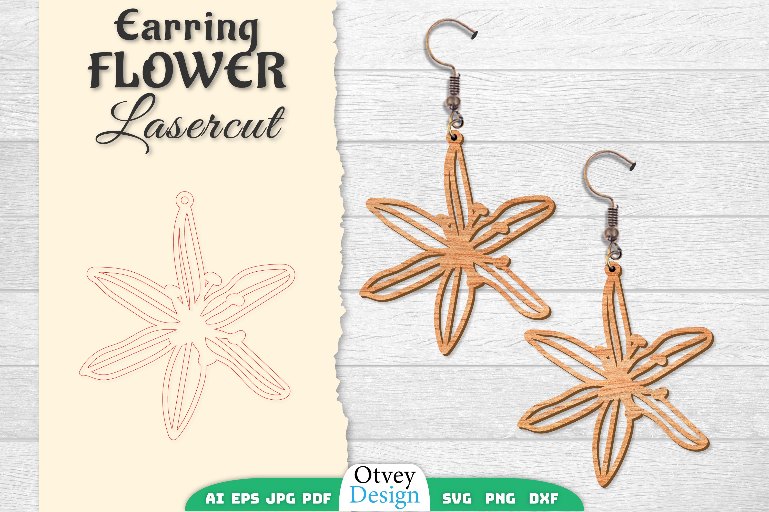 Earring Flower Lasercut SVG Bundle 12 - CraftNest - Digital Crafting and Art