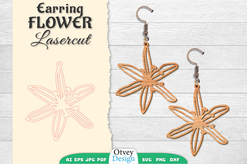 Earring Flower Lasercut SVG Bundle 12 - CraftNest - Digital Crafting and Art