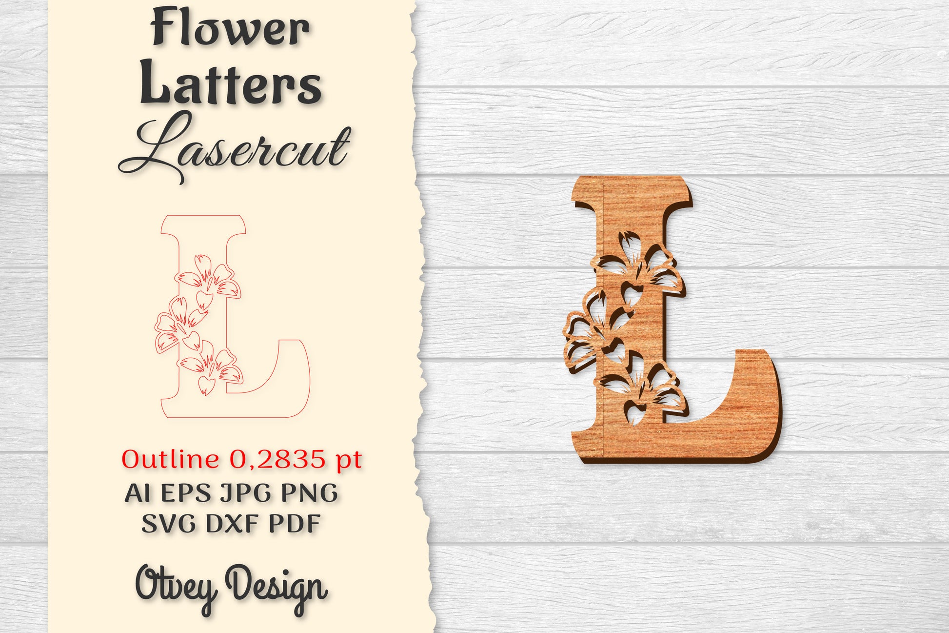 Flower Letters Laser Cut File SVG Bundle 125 - CraftNest - Digital Crafting and Art