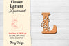 Flower Letters Laser Cut File SVG Bundle