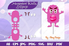 Monster Kids Lollipop Holders SVG Bundle 12 - CraftNest - Digital Crafting and Art