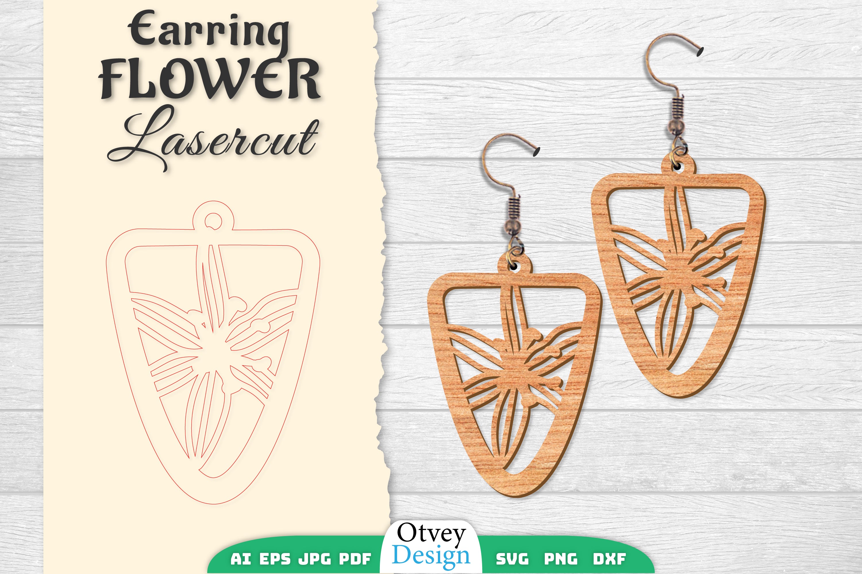 Earring Flower Lasercut SVG Bundle 71 - CraftNest - Digital Crafting and Art