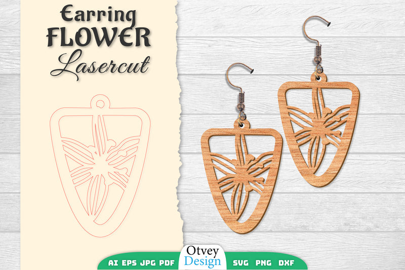 Earring Flower Lasercut SVG Bundle 71 - CraftNest - Digital Crafting and Art