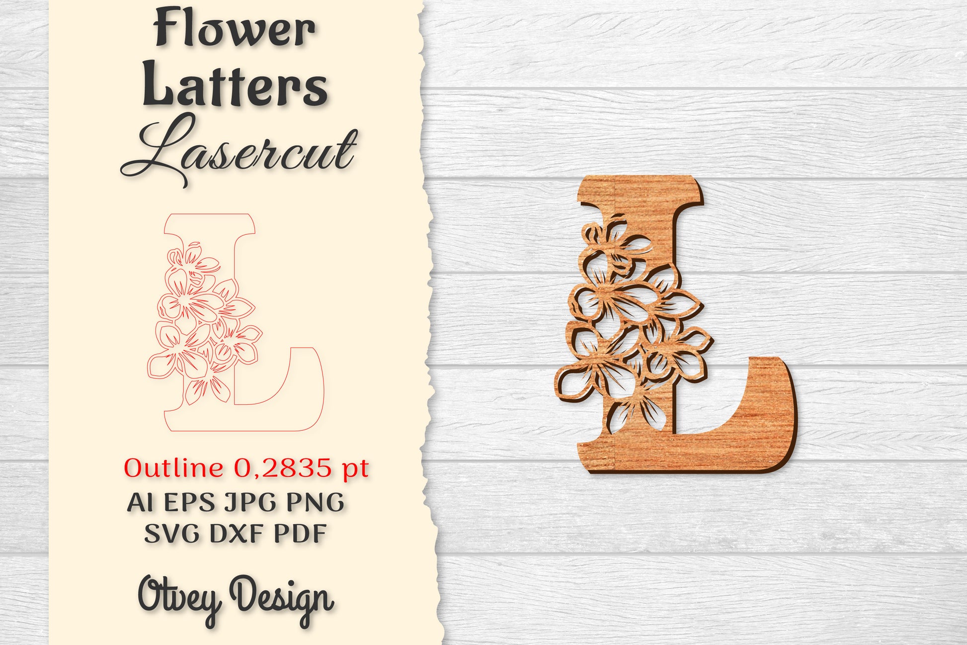 Flower Letters Laser Cut SVG Bundle 157 - CraftNest - Digital Crafting and Art