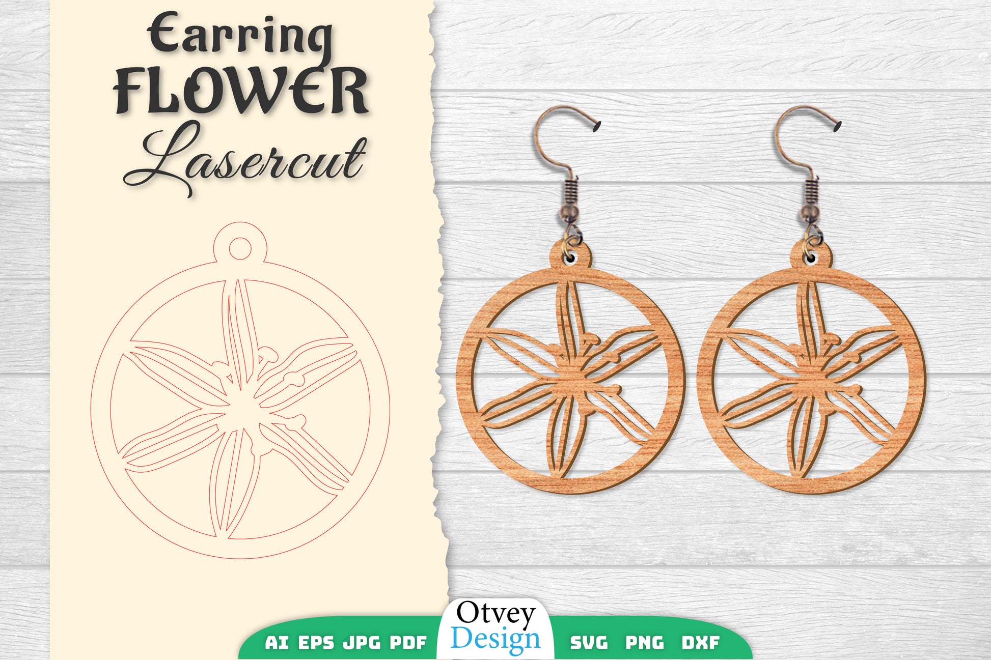 Earring Flower Lasercut SVG Bundle 26 - CraftNest - Digital Crafting and Art