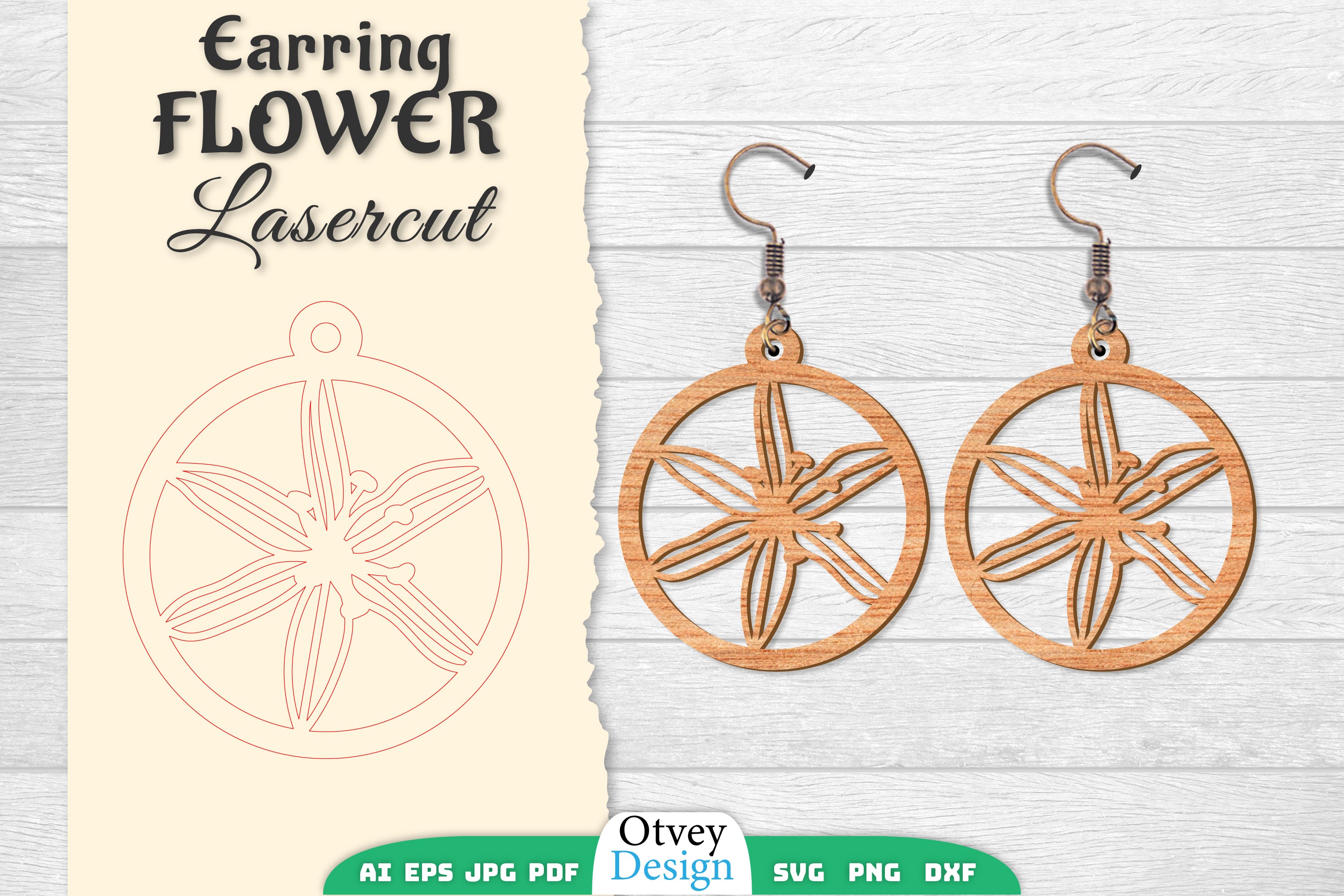 Earring Flower Lasercut SVG Bundle 26 - CraftNest - Digital Crafting and Art