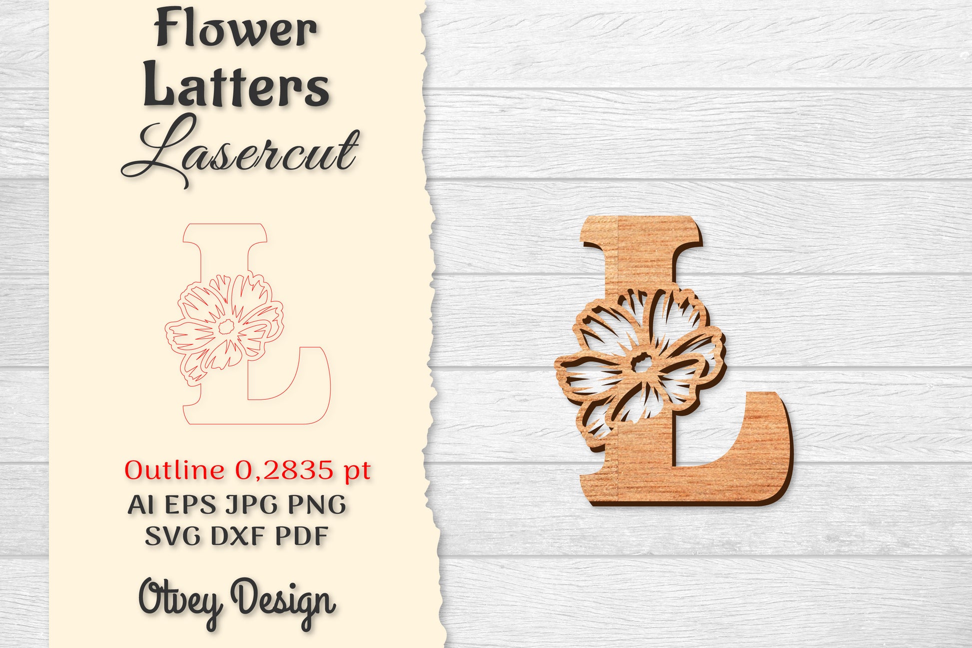 Flower Letters Laser Cut File SVG Bundle 50 - CraftNest - Digital Crafting and Art