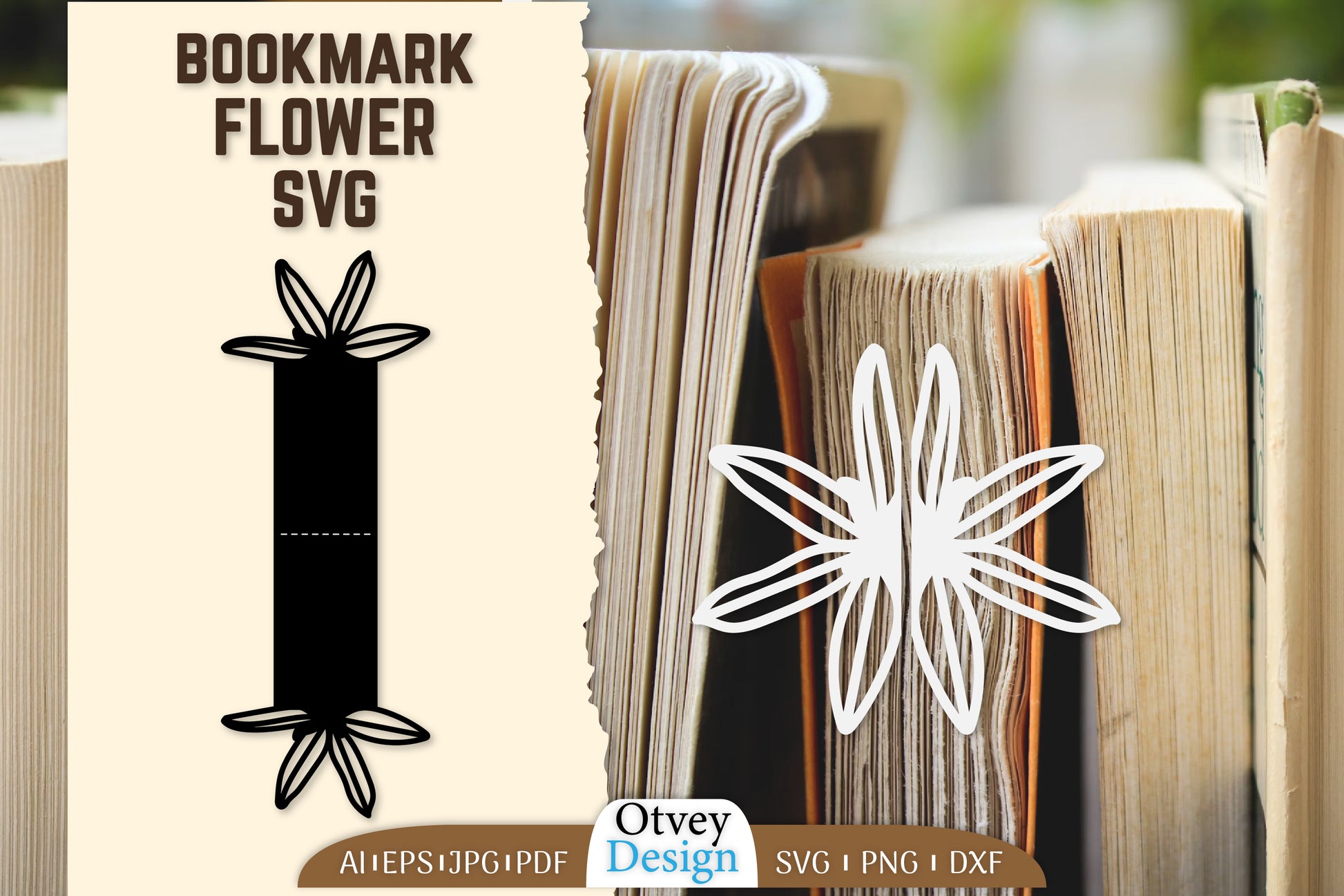 Cutout Flower Bookmark SVG Bundle 12 - CraftNest - Digital Crafting and Art