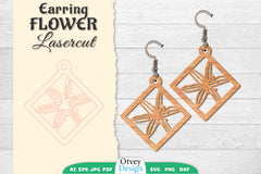 Earring Flower Lasercut SVG Bundle 41 - CraftNest - Digital Crafting and Art