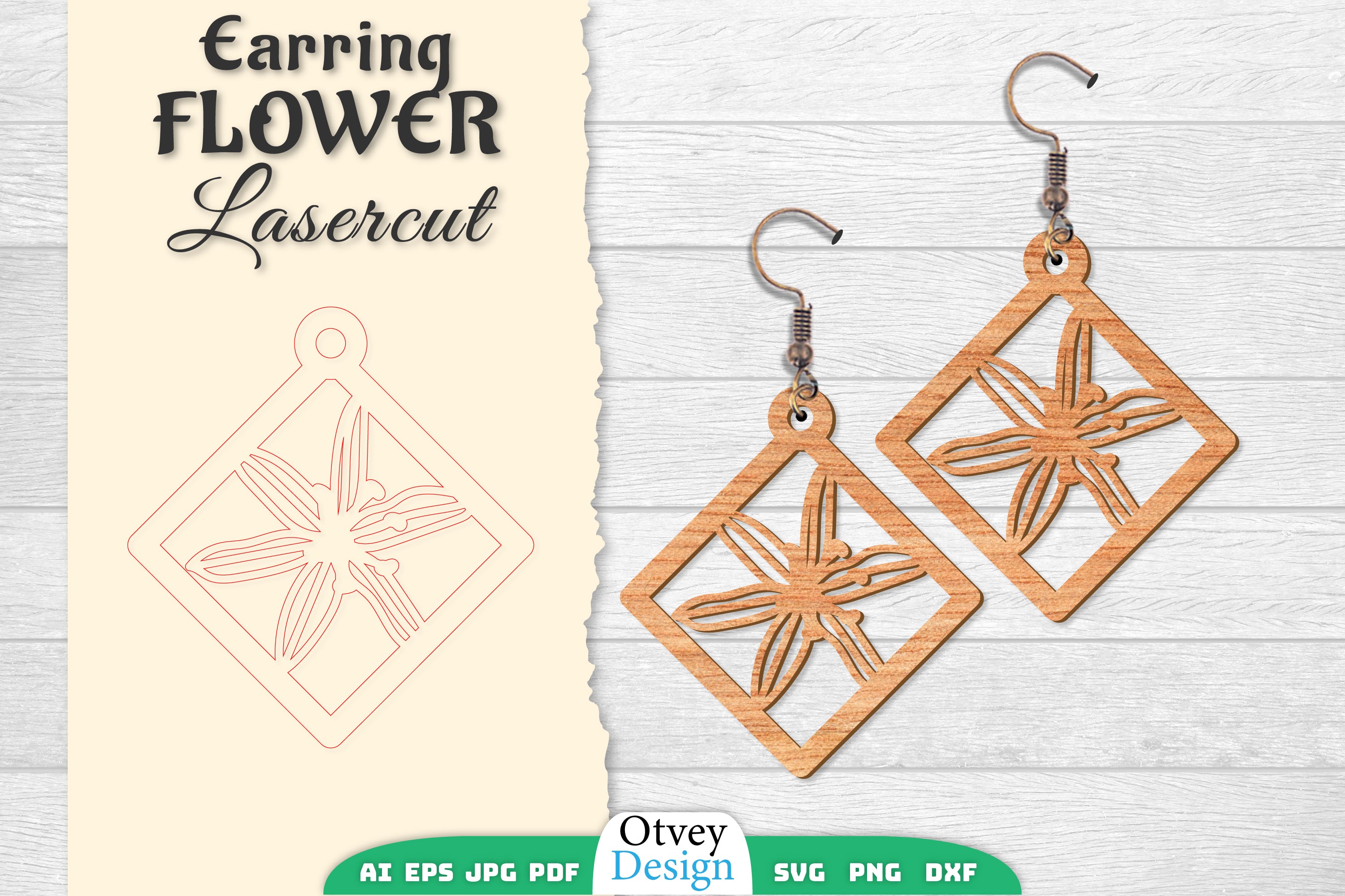 Earring Flower Lasercut SVG Bundle 41 - CraftNest - Digital Crafting and Art