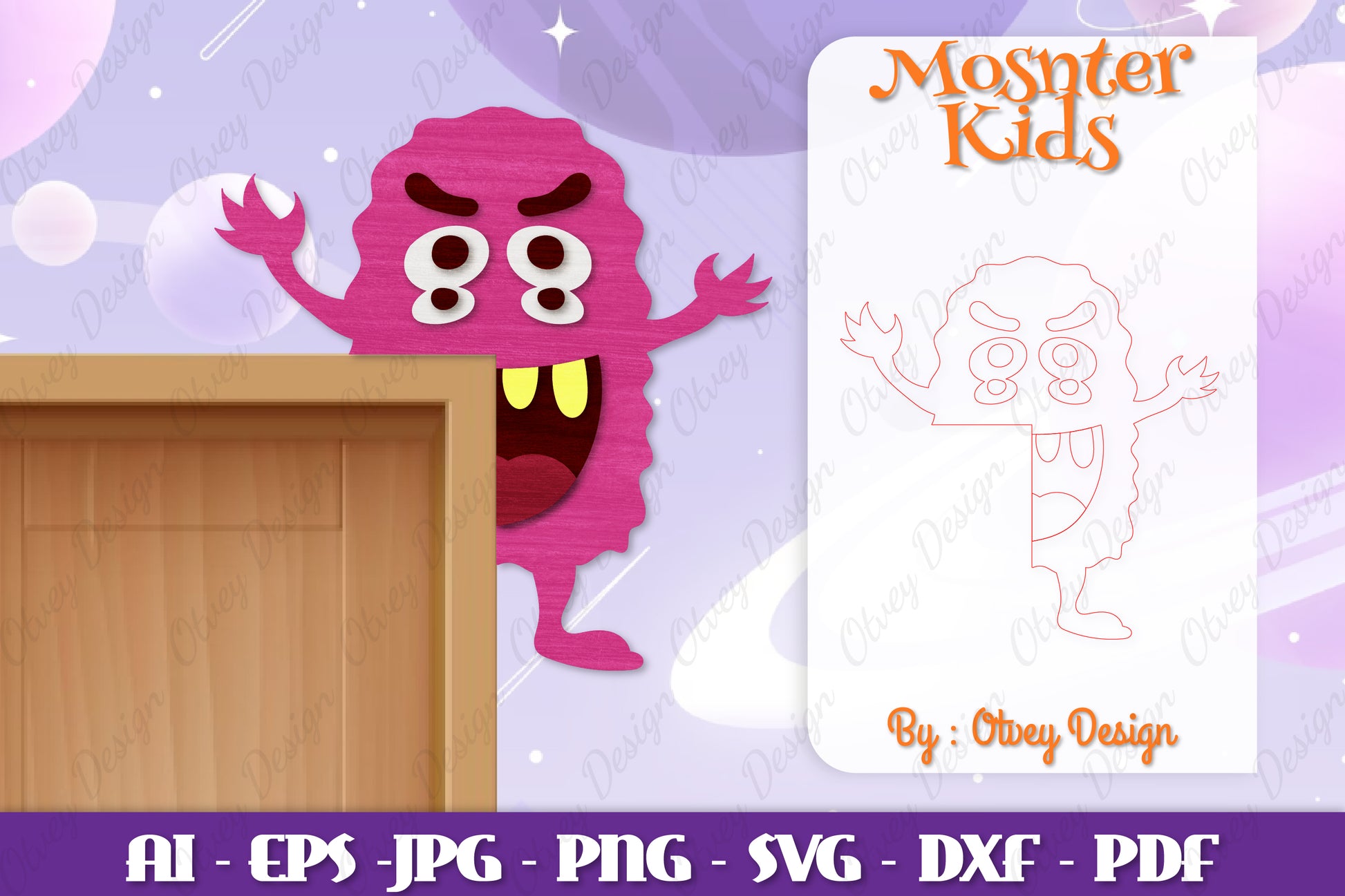 Monster Kids Corner Door Lasercut SVG Bundle 12 - CraftNest - Digital Crafting and Art