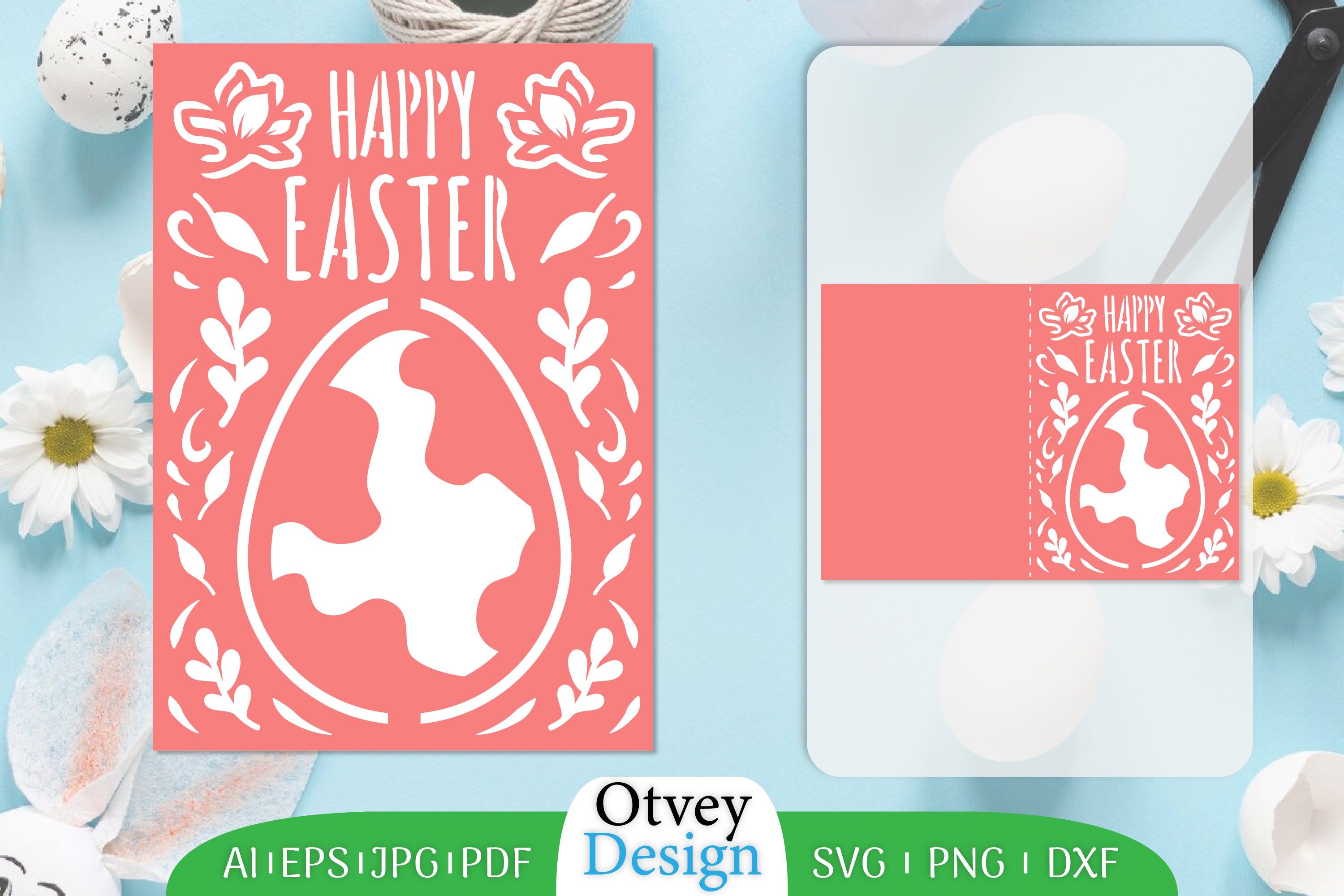 Happy Easter Greeting Card SVG Bundle 4 - CraftNest - Digital Crafting and Art