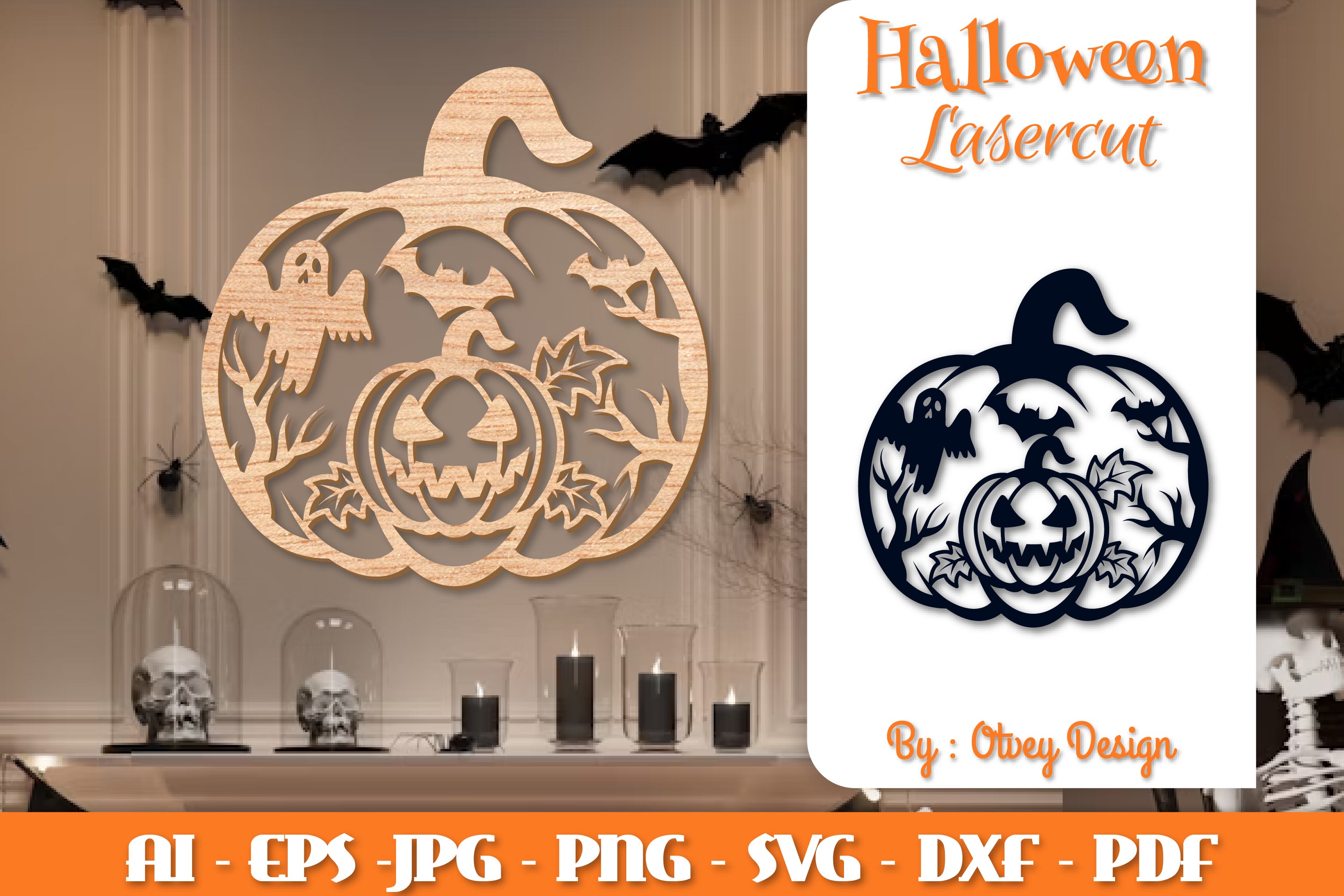 Halloween Pumpkins Lasercut SVG Bundle
