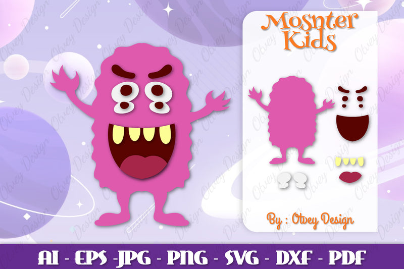 Monster Kids SVG Bundle 12 - CraftNest - Digital Crafting and Art