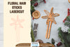Laser Cut Floral Hair Sticks SVG Bundle