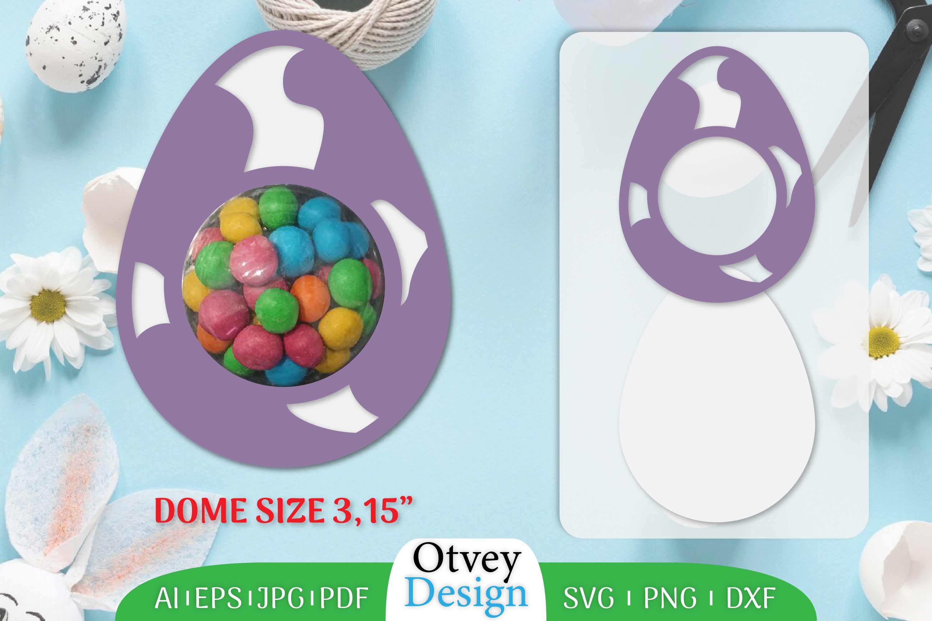 Candy Dome Easter Eggs SVG Bundle 4 - CraftNest - Digital Crafting and Art