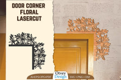 8086 Door Corner Floral Lasercut SVG Bundle - CraftNest - Digital Crafting and Art