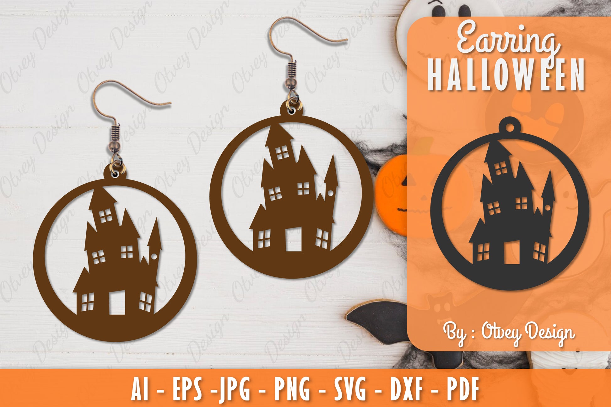 Earring Halloween Lasercut SVG Bundle 178 - CraftNest - Digital Crafting and Art