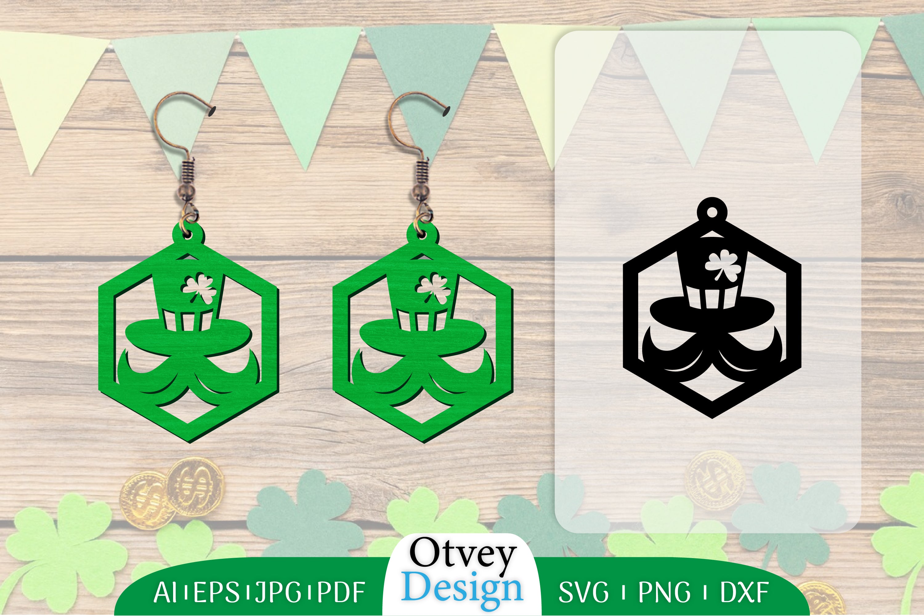 St Patrick's Day Earring SVG Bundle 7 - CraftNest - Digital Crafting and Art