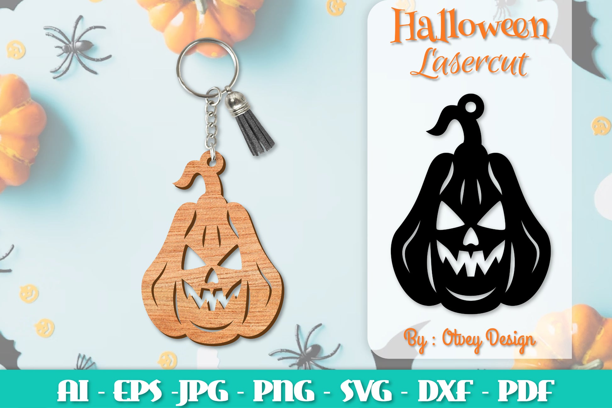 Keychain Halloween Lasercut SVG Bundle 236 - CraftNest - Digital Crafting and Art