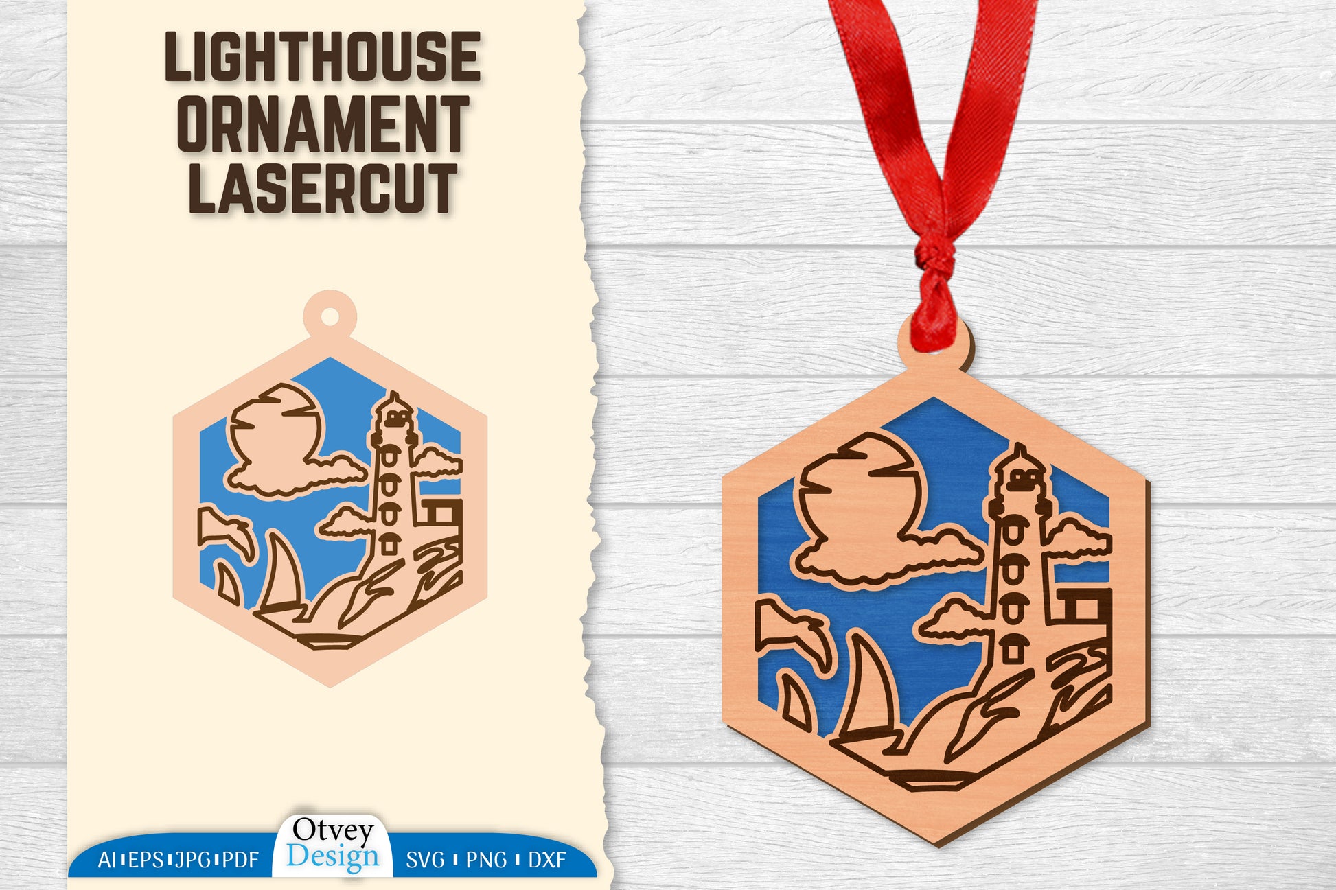 Lighthouse Lasercut Ornament SVG Bundle 57 - CraftNest - Digital Crafting and Art