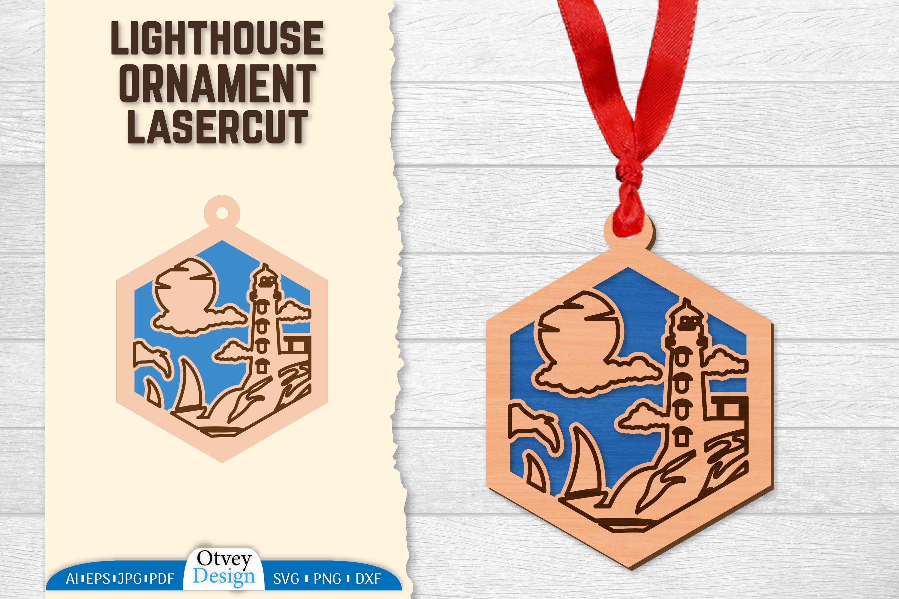 Lighthouse Lasercut Ornament SVG Bundle 57 - CraftNest - Digital Crafting and Art