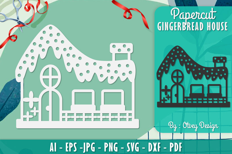 Gingerbread House Papercut SVG Bundle 4 - CraftNest - Digital Crafting and Art