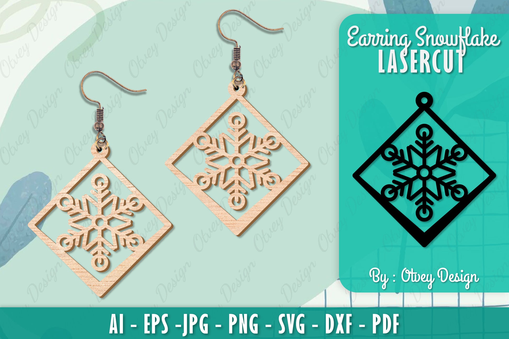 Snowflake Earring Lasercut SVG Bundle 116 - CraftNest - Digital Crafting and Art
