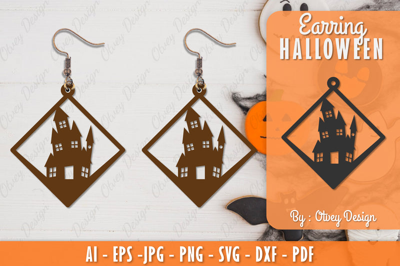 Earring Halloween Lasercut SVG Bundle 207 - CraftNest - Digital Crafting and Art