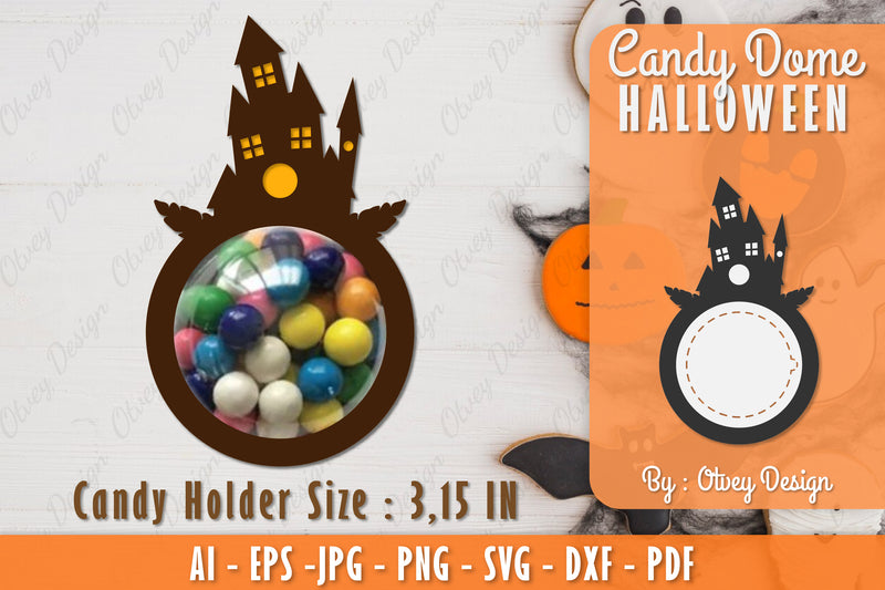 Halloween Candy Dome SVG Bundle 4 - CraftNest - Digital Crafting and Art