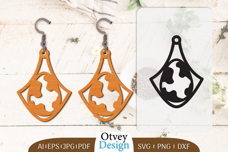 Happy Easter Egg Earring Lasercut SVG Bundle 28 - CraftNest - Digital Crafting and Art