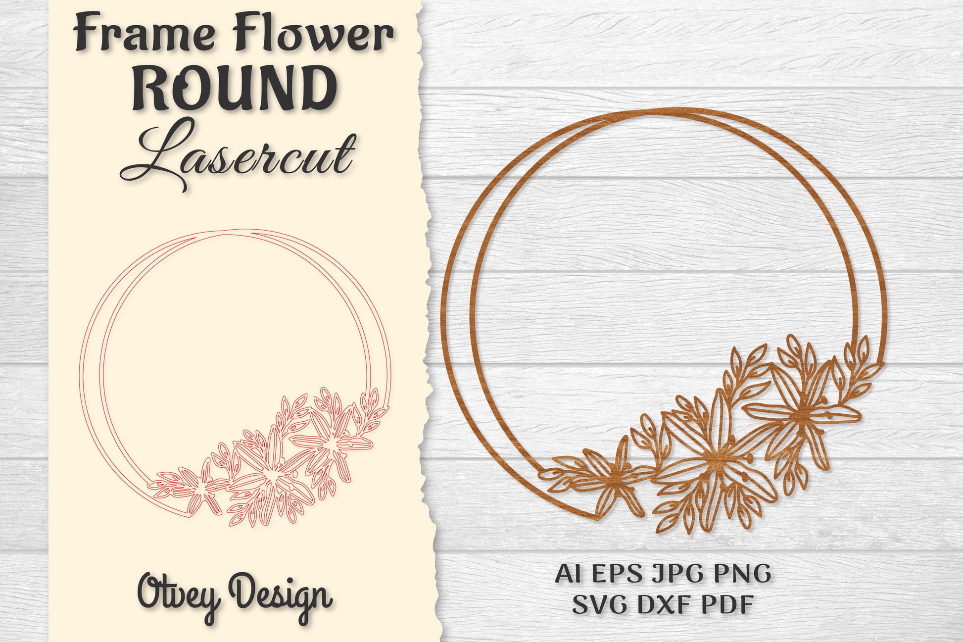 Frame Flower Round Lasercut SVG Bundle 12 - CraftNest - Digital Crafting and Art
