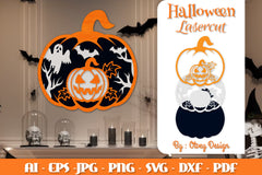 Halloween Pumpkins Lasercut SVG Bundle 12 - CraftNest - Digital Crafting and Art