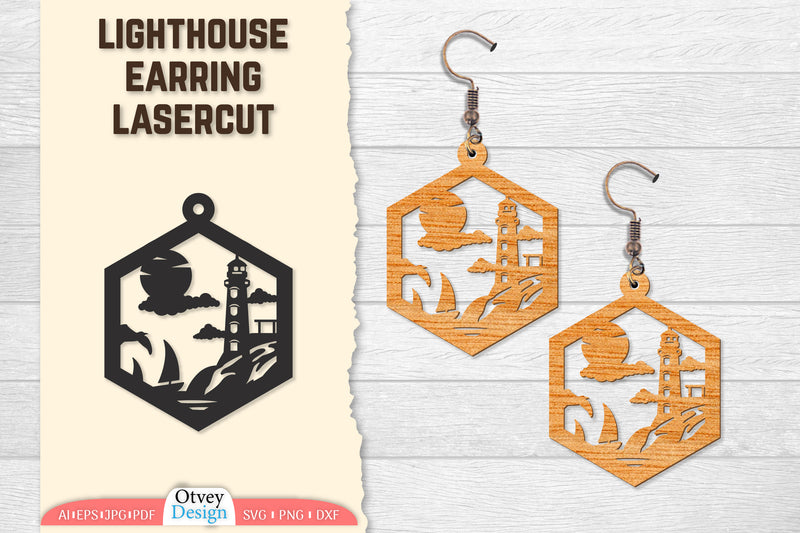 Lighthouse Earring Lasercut SVG Bundle 64 - CraftNest - Digital Crafting and Art