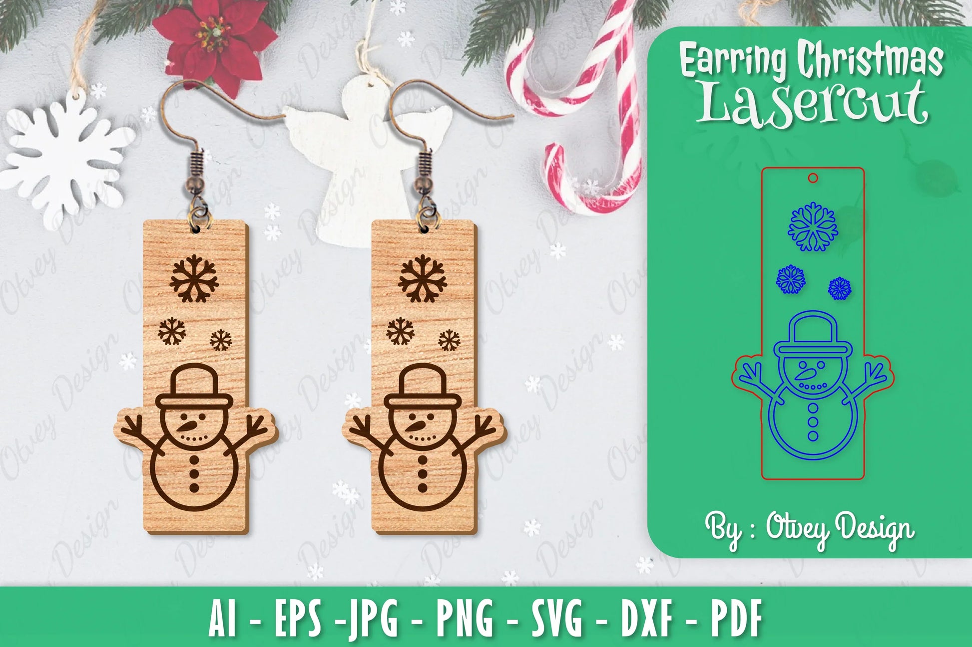 Christmas Earrings SVG Bundle 111 - CraftNest - Digital Crafting and Art
