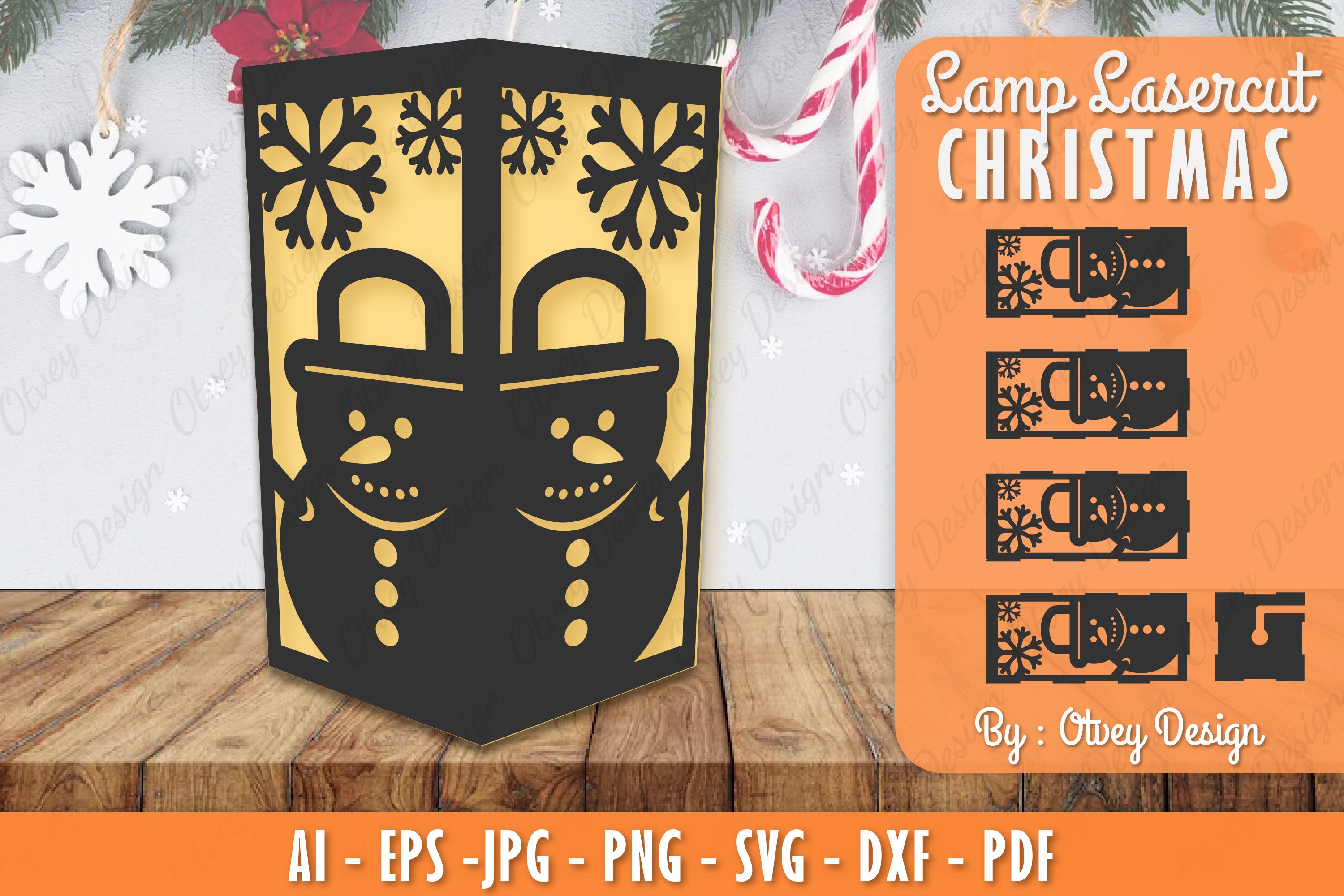Christmas Lamp Lasercut SVG Bundle 4 - CraftNest - Digital Crafting and Art