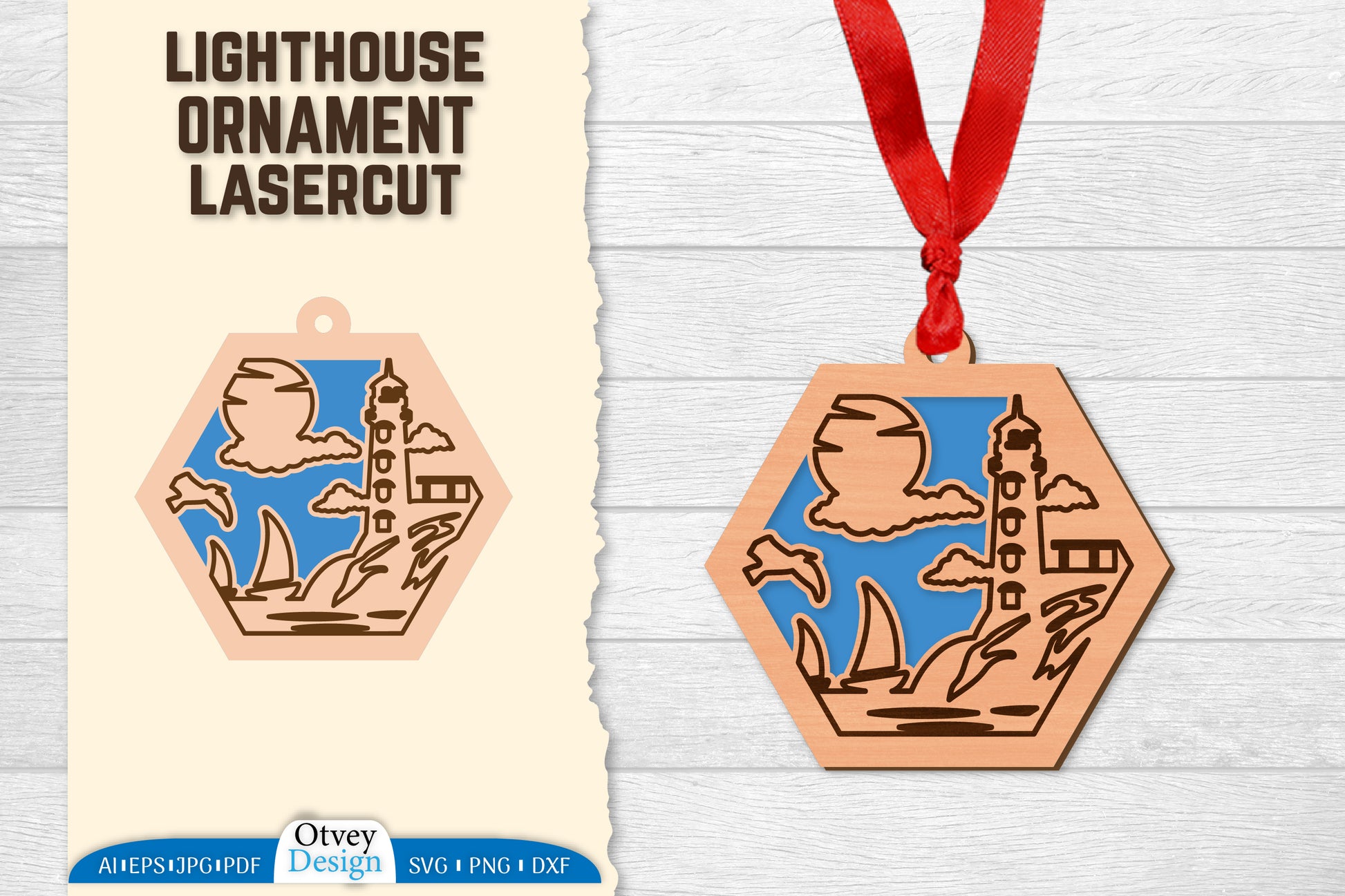 Lighthouse Lasercut Ornament SVG Bundle 41 - CraftNest - Digital Crafting and Art