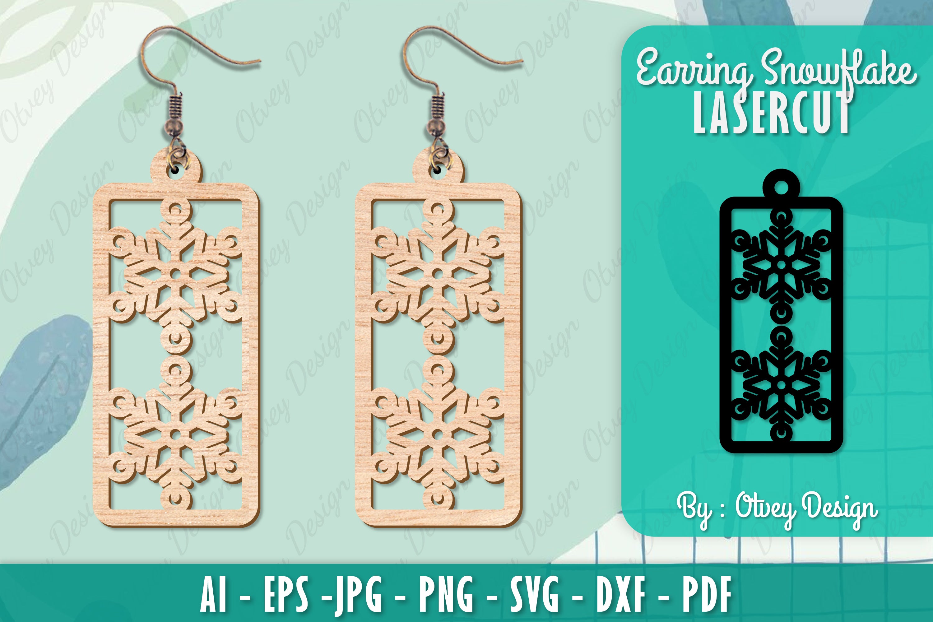 Snowflake Earring Lasercut SVG Bundle 20 - CraftNest - Digital Crafting and Art