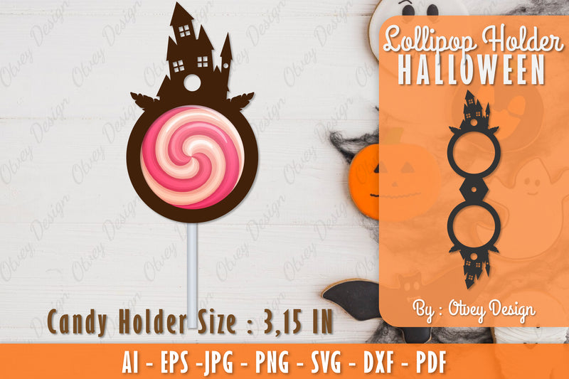 Halloween Lollipop Holder SVG Bundle 4 - CraftNest - Digital Crafting and Art
