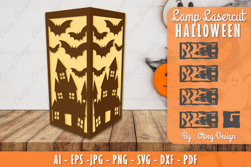 Halloween Lamp Lasercut SVG Bundle 4 - CraftNest - Digital Crafting and Art